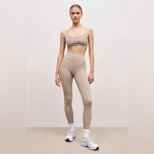 Because of Alice Base Sculpting Leggings and Cami Bra Set Taupe (S)